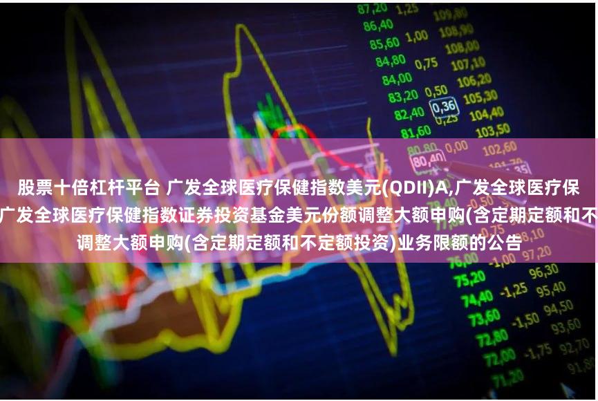 股票十倍杠杆平台 广发全球医疗保健指数美元(QDII)A,广发全球医疗保健指数美元(QDII)C: 关于广发全球医疗保健指数证券投资基金美元份额调整大额申购(含定期定额和不定额投资)业务限额的公告