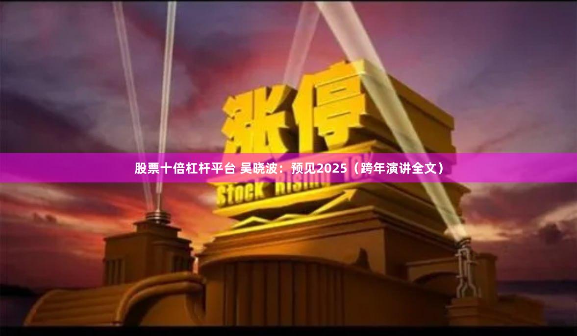 股票十倍杠杆平台 吴晓波：预见2025（跨年演讲全文）